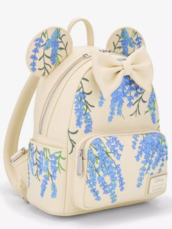 Loungefly Disney Minnie Mouse Blue Floral Mini Backpack — Exclusive main image 4